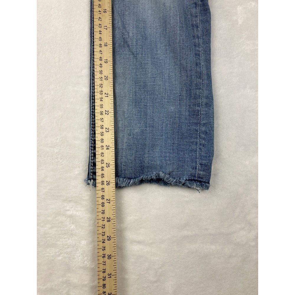 Miss Me Mid Rise Easy Cropped Jeans Women's Raw hem Medium Wash Blue Size 29 - Picture 10 of 16
